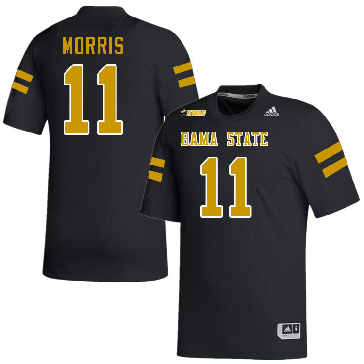Alabama State Hornets #11 Deontre Morris College Football Jerseys,Uniforms-Black